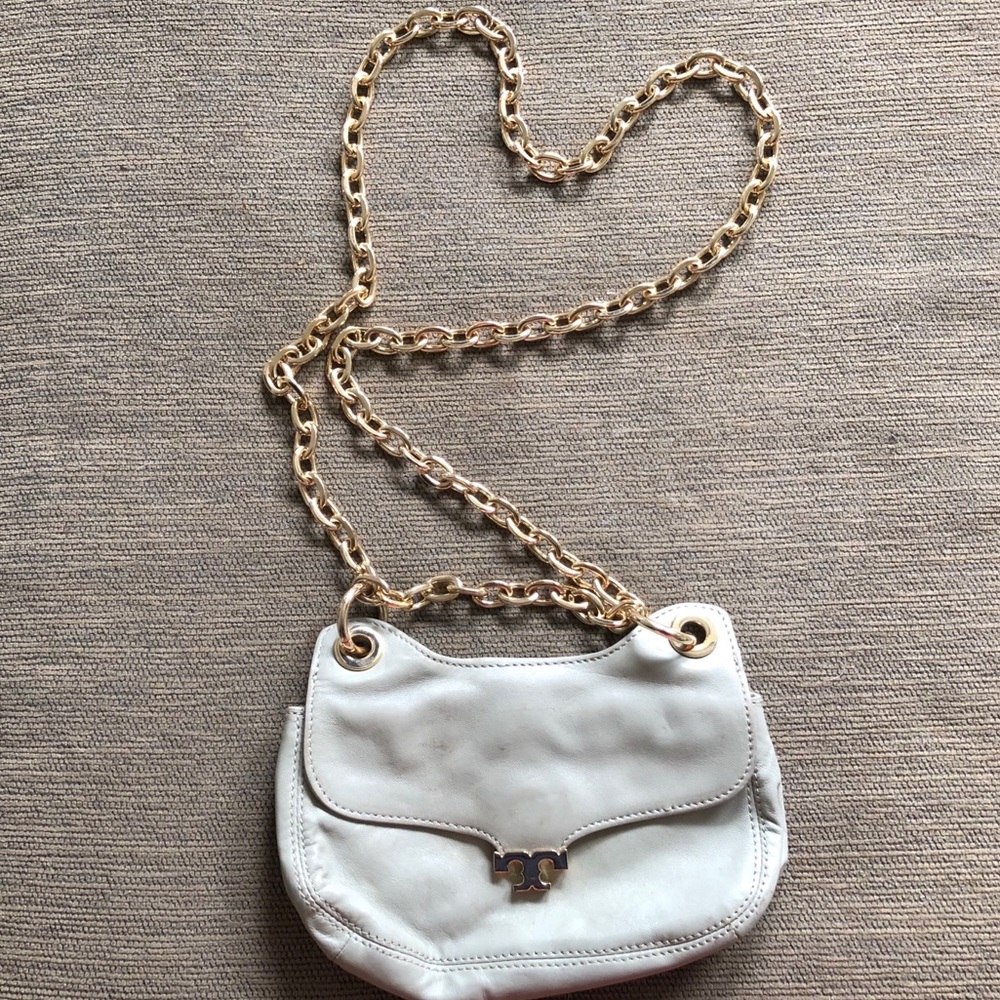 Auth Tory Burch Megan Leather Mini Flap Crossbody - Picture 1 of 8